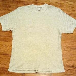 Perry Ellis Ribbed T-Shirt Mens Large